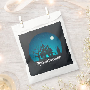 Bolsa De Papel Hogar trinitense de azul y negro en Spooktacular