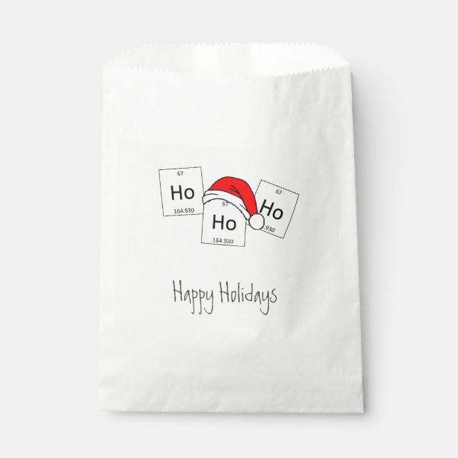 Bolsa De Papel HoHoHo Holmium Navidades en química (Anverso)