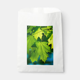 Bolsa De Papel Hojas de arce verde fresco