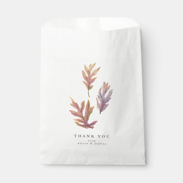 Bolsa De Papel Hojas de otoño boda de otoño gracias (Anverso)