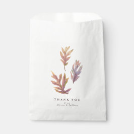 Bolsa De Papel Hojas de otoño gracias por la boda de otoño