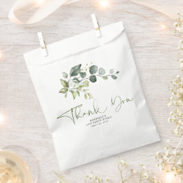 Bolsa De Papel Hojas de Verdor Elegante Gracias