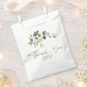 Bolsa De Papel Hojas de Verdor Elegante Gracias