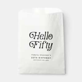 Bolsa De Papel Hola 50 Retro Fiesta de Cumpleaños