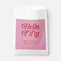 Hola 50 Retro Fiesta de Cumpleaños