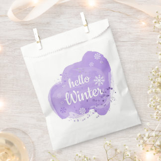 Bolsa De Papel Hola Acuarela de Invierno