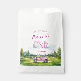 Bolsa De Papel Hole In One Pink Golf 1st Birthday 