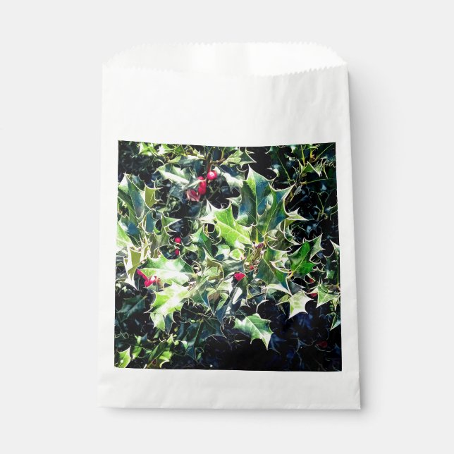 Bolsa De Papel Holly, bayas rojas (Anverso)