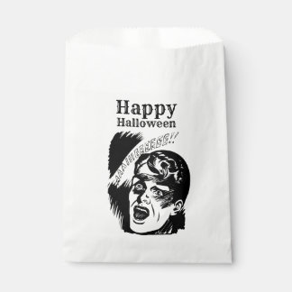 Bolsa De Papel Hombre de cómic retro gritando texto personalizado