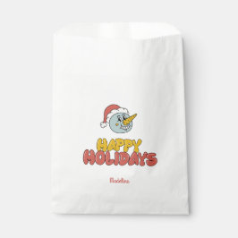 Bolsa De Papel hombre de nieve lindo fiesta de vacaciones
