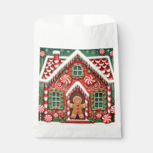 Bolsa De Papel Hombre y casa de pan de jengibre.