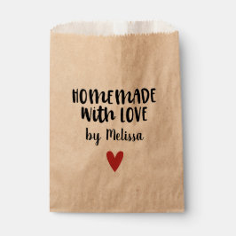 Bolsa De Papel Homemade With Love Kraft Personalizado