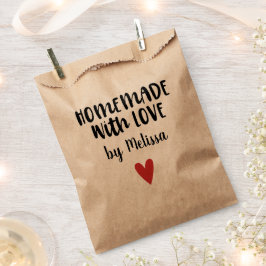 Bolsa De Papel Homemade With Love Kraft Personalizado
