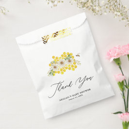 Bolsa De Papel Honey Bee & Daisies Baby Shower Gracias