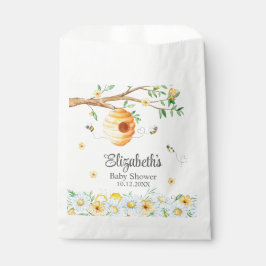 Bolsa De Papel Honeycomb Bee Chamomile Baby Shower