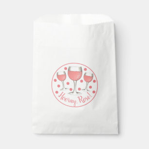 Bolsa De Papel ¡Hooray, Rosé! Vidrio de vino rosa rosa Rubor