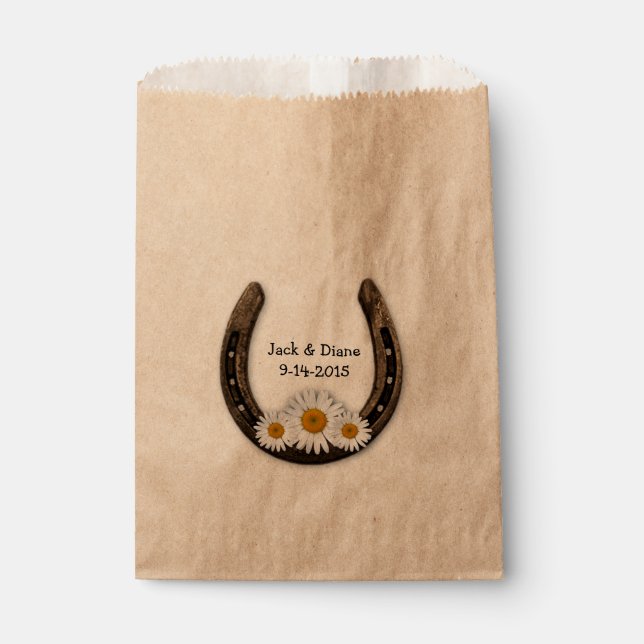 Bolsa De Papel Horseshoe Personalizado Favor Bag (Anverso)