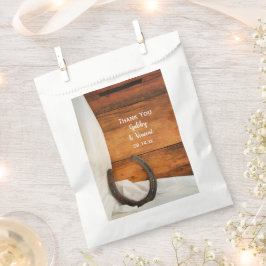 Bolsa De Papel Horseshoe Satin Country Western Boda Gracias