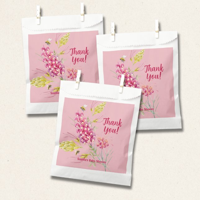 Bolsa De Papel Hot Pink And Bumble Bee A Sweet Little Bee (Subido por el creador)