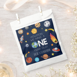 Bolsa De Papel Houston Tenemos Un Fiesta De Primer Cumpleaños De
