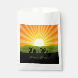 Bolsa De Papel Huevo de pintura de conejo de Pascua