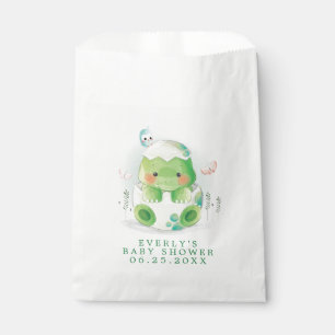Bolsa De Papel Huevo dinosaurio Cute Watercolor Boy Baby Shower