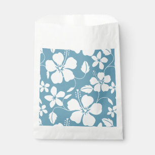 Bolsa De Papel HULA HAWAIANA (HIBISCO) AZUL Pizarra