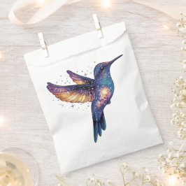 Bolsa De Papel Hummingbird con pájaro de Stary Night Sky