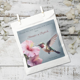 Bolsa De Papel Hummingbird e Hibiscus | Boda azul