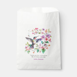 Bolsa De Papel Hummingbird Floral Bouquet Reath