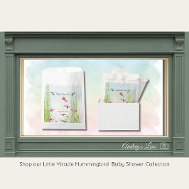 Bolsa De Papel Hummingbird & Wildflower Baby Shower
