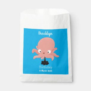 Bolsa De Papel Humor de personalizado de pulpo de bebé de color r