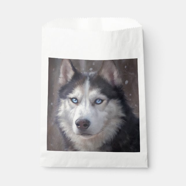 Bolsa De Papel Husky Siberian (Anverso)