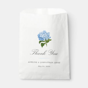 Bolsa De Papel Hydrangea azul elegante