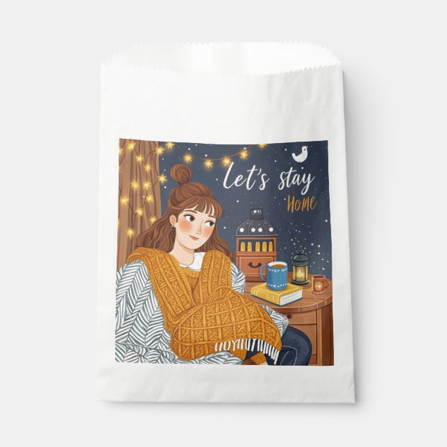 Bolsa De Papel Hygge Cosy Candlelight Night Celebration (Anverso)