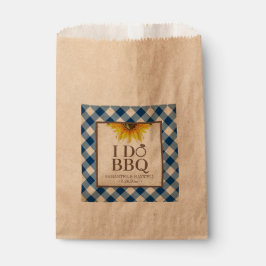 Bolsa De Papel I Do BBQ Gingham and Sunflower