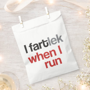 Bolsa De Papel I FARTlek cuando corro © - Funny Runner Favor Bag