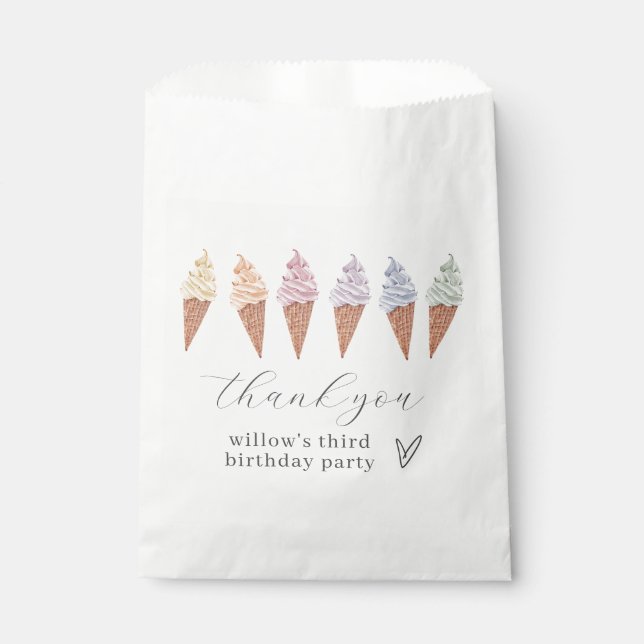 Bolsa De Papel Icecream arcoiris (Anverso)