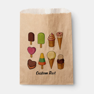 Bolsa De Papel Iconos De Helado