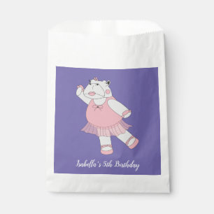 Bolsa De Papel illusima Ballerina Hippo Purple
