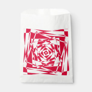 Bolsa De Papel Ilusión abstracta roja blanca