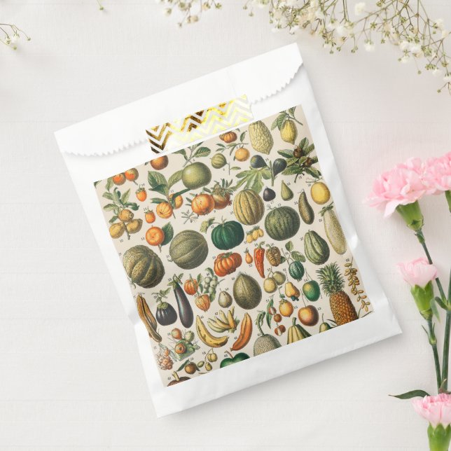 Bolsa De Papel Ilustracion científico botánico de frutas (Sellado)