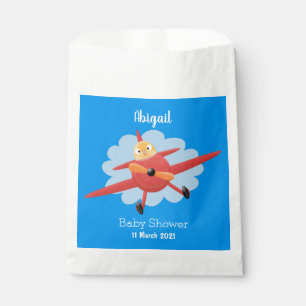 Bolsa De Papel Ilustracion de personalizado de avión rojo que vue