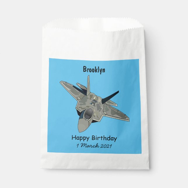 Bolsa De Papel Ilustracion de personalizado de aviones de combate (Anverso)