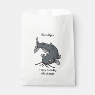 Bolsa De Papel Ilustracion de personalizado de bagre cúbico