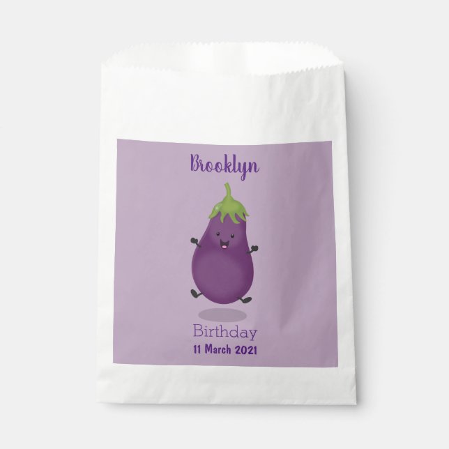Bolsa De Papel Ilustracion de personalizado de berenjenas de bere (Anverso)