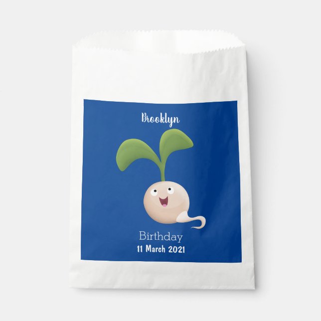 Bolsa De Papel Ilustracion de personalizado de brote de semillas  (Anverso)