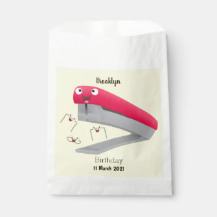 Bolsa De Papel Ilustracion de personalizado de grapadora de color