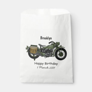 Bolsa De Papel Ilustracion de personalizado de motocicleta de cru
