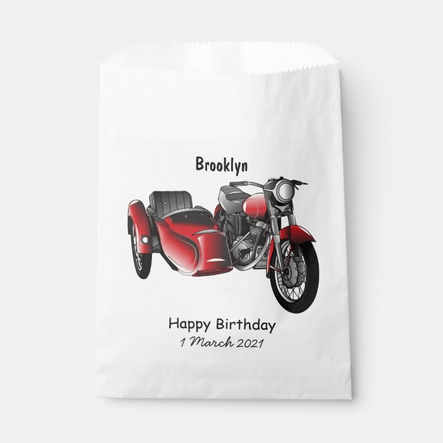 Bolsa De Papel Ilustracion de personalizado de motocicletas Sidec (Anverso)